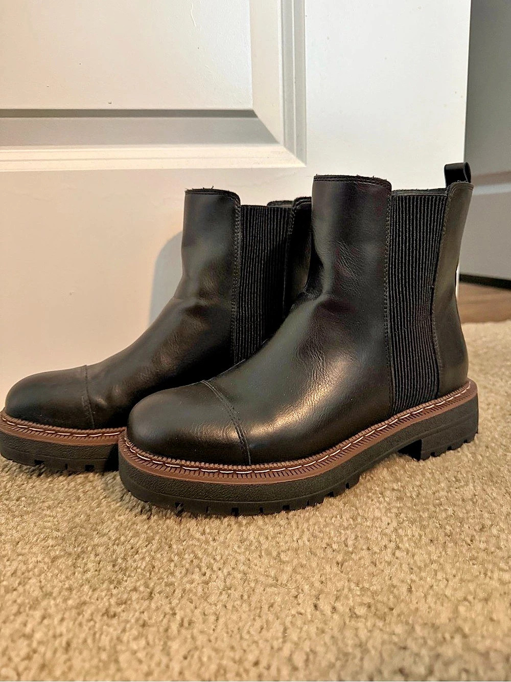 Athlefit Black Chelsea Women Ankle Boots US 8.5 - GUC